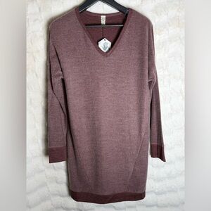 V-Neck Women's Sweater - Rose